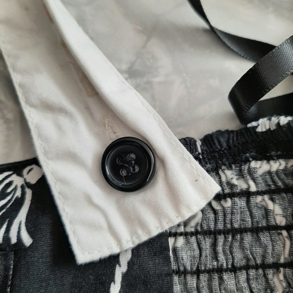 Hell Bunny nautical sailor anchor swing dress black and cream L - Picture 9 of 14